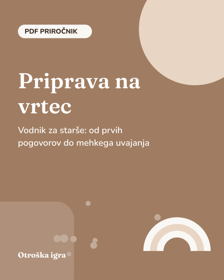 Priprava na vrtec: vodnik za starše